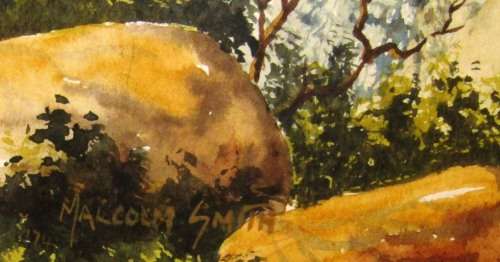 Malcolm (Malachi) Smith Framed  Watercolour of the Three Rondawels Near Graskop Mpumalanga