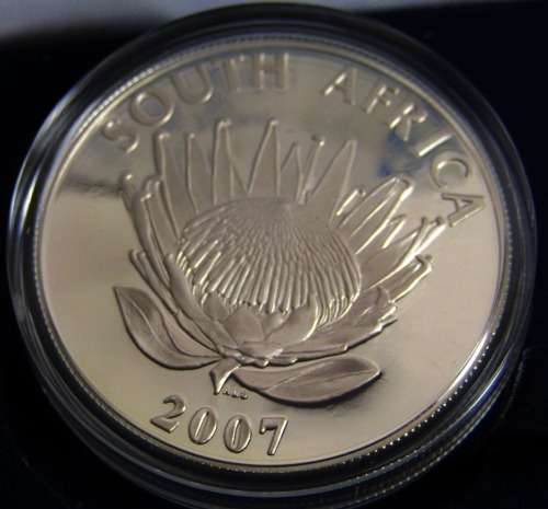 1993 Nobel Laureate Nelson Mandela R1   2007 1 Oz Sterling Silver Proof Coin