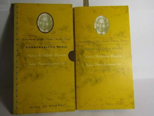 1993 NELSON MANDELA NOBEL PEACE LAUREATE MINT OF NORWAY SILVER