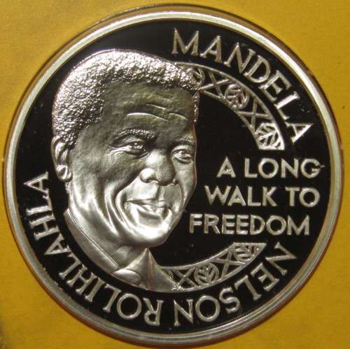 1993 NELSON MANDELA NOBEL PEACE LAUREATE MINT OF NORWAY SILVER