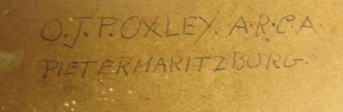 STILL LIFE OIL on BOARD BY Prof. O. J. P. OXLEY  (Professor in Art -  Natal Tech Art School 1940's)