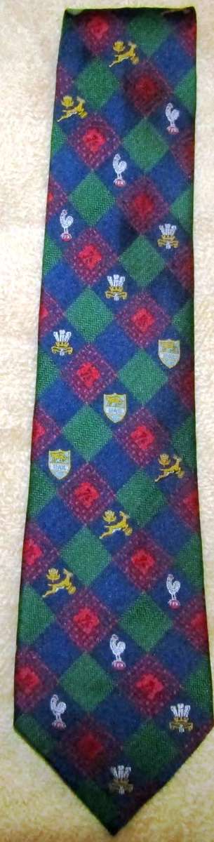 SARFU Rugby Tie with Participating Countries Logos - SPRINGBOKS, PUMAS FRANCE & WALESE