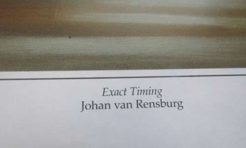 Signed  and Numbered Print by Renowned South African Artist Johan van Rensburg Print #221/1250