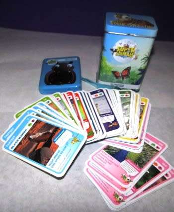 Super Animals 108 Cards in Collectible Tin With Super Card Reader -Scan Bar Codes for Sounds
