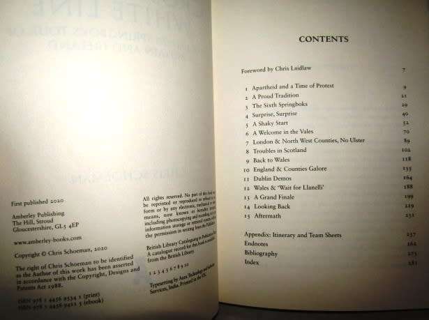 Crossing the White Line - The 1969/70 Springbok Tour of Britain and Ireland by Chris Schoeman