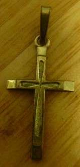 Vintage Gold Cross Pendant - estate lot 177 - late entry