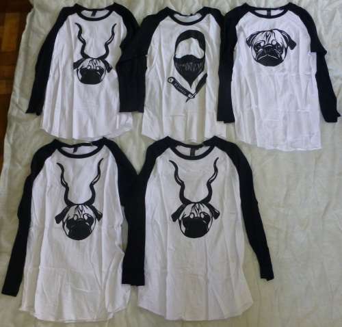 Bulk lot 5 Unisex Baseball Shirts (NEW) (Shop closing clearance sale) as one lot