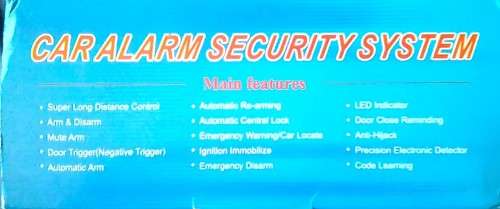 Car alarm security system