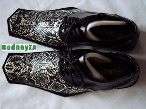 Carlos Enrico Designer Men's Shoes - White and Black : Code 3607145