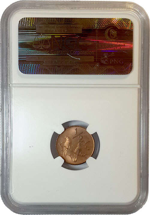 1971 ## NGC MS66RB ## 1/2c (Half Cent) ## Highest Grade