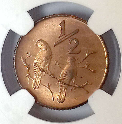 1971 ## NGC MS66RB ## 1/2c (Half Cent) ## Highest Grade