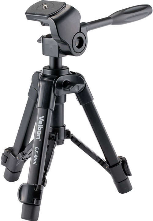 Velbon EX-Mini Aluminum Tabletop Tripod with 2-Way Pan/Tilt Head