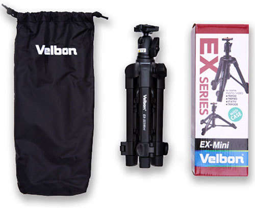 Velbon EX-Mini Aluminum Tabletop Tripod with 2-Way Pan/Tilt Head