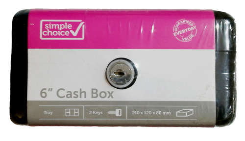 Simple Choice 6-Inch Petty Cash Lock Box