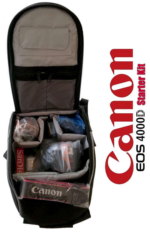 Canon EOS 4000D Digital SLR Camera Starter Bundle - New No Box