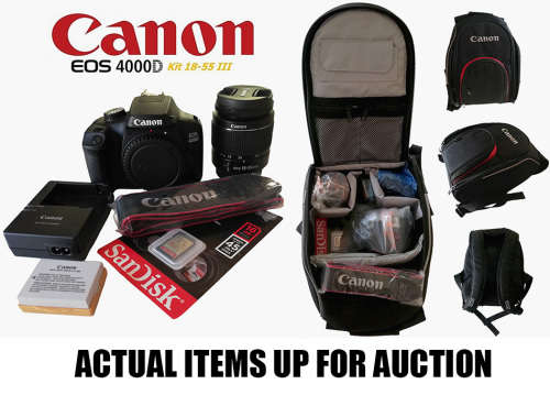 Canon EOS 4000D Digital SLR Camera Starter Bundle - New No Box