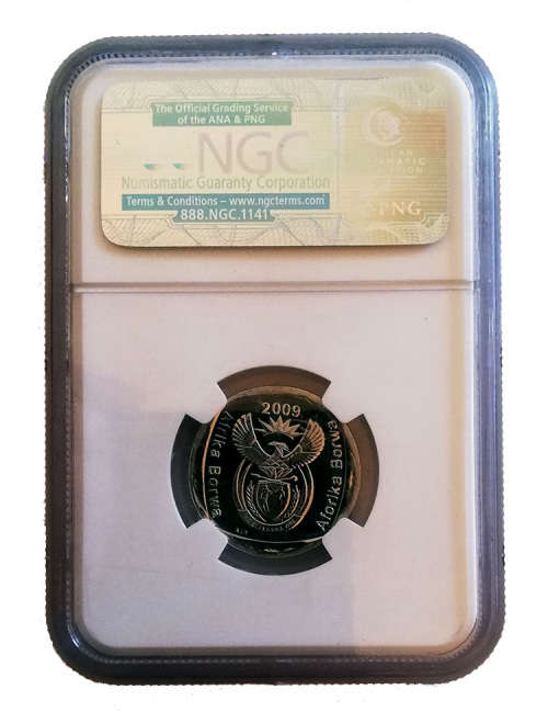 Oom Paul 2009 R2 Combo Deal: Original SA Mint CW issued R2 and a MS66 NGC Graded Coin