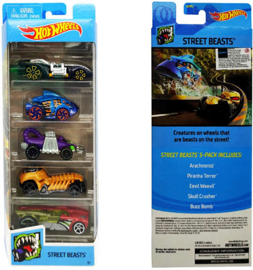 Mattel Hot Wheels City Street Beast - 5 Pack GHP57 (2020)