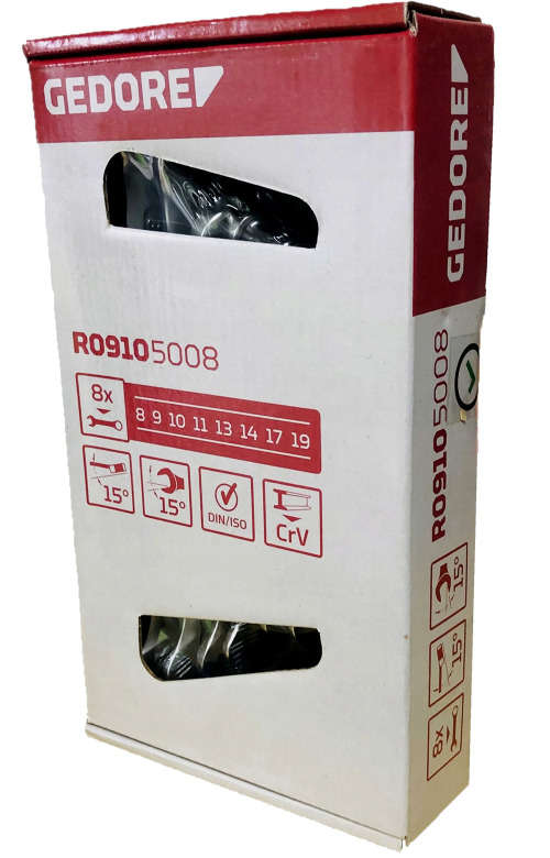 Gedore Red Combination Spanner Set 8 Piece 8-19mm R09105008