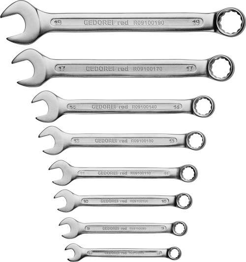 Gedore Red Combination Spanner Set 8 Piece 8-19mm R09105008