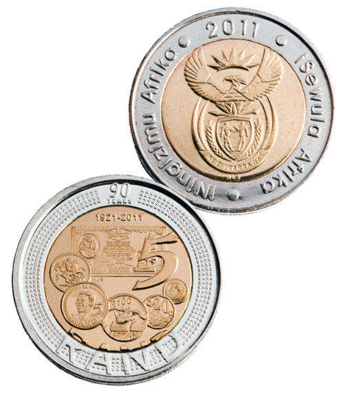 2011 R5 SARB 90th Anniversary Uncirculated from Newly Opened Bag