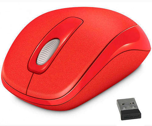 Microsoft 1000 Wireless Mobile Mouse with Nano Transceiver - Flame Red