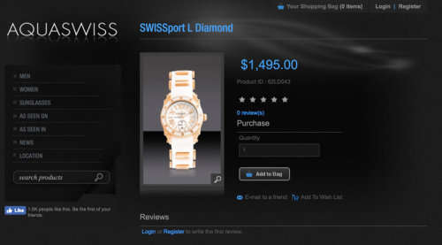 RRP: R18,000.00 Aquaswiss Women¿s Swissport with 8 Diamonds Watch Mystique Blue Silicone OFFICIAL