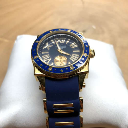 RRP: R18,000.00 Aquaswiss Women¿s Swissport with 8 Diamonds Watch Mystique Blue Silicone OFFICIAL