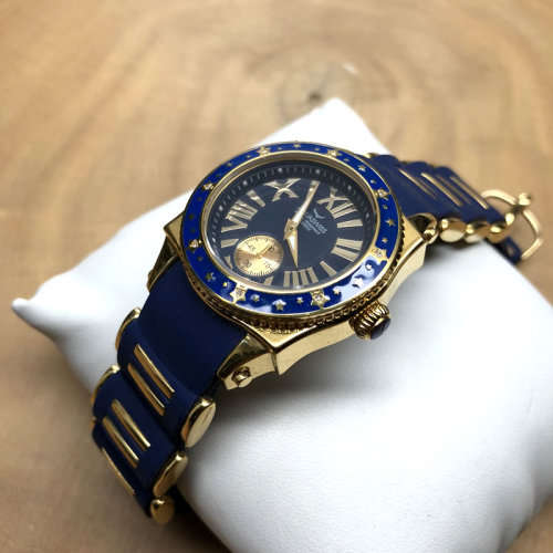 RRP: R18,000.00 Aquaswiss Women¿s Swissport with 8 Diamonds Watch Mystique Blue Silicone OFFICIAL