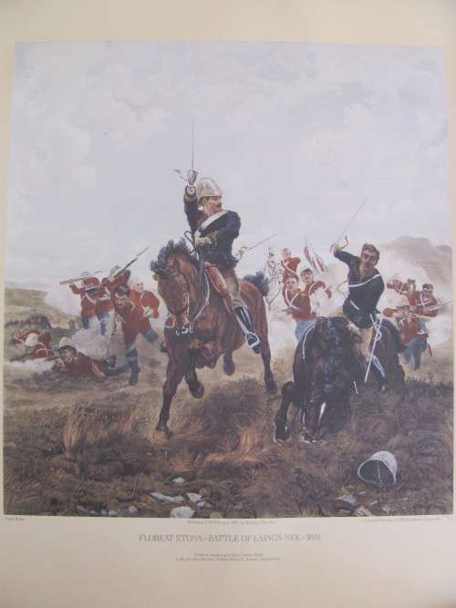 First Boer War Print - "Floreat Etona" Battle of Laings Nek 1881 by Lady Butler