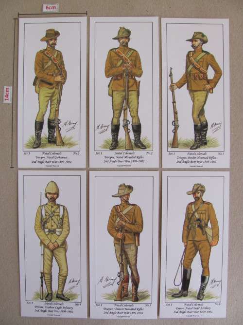 SMALL Andy May Uniform Cards of the 2nd Anglo Boer War - All 18 sets Combined