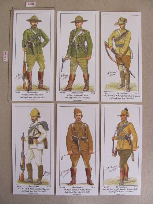 SMALL Andy May Uniform Cards of the 2nd Anglo Boer War - The Canadians x3