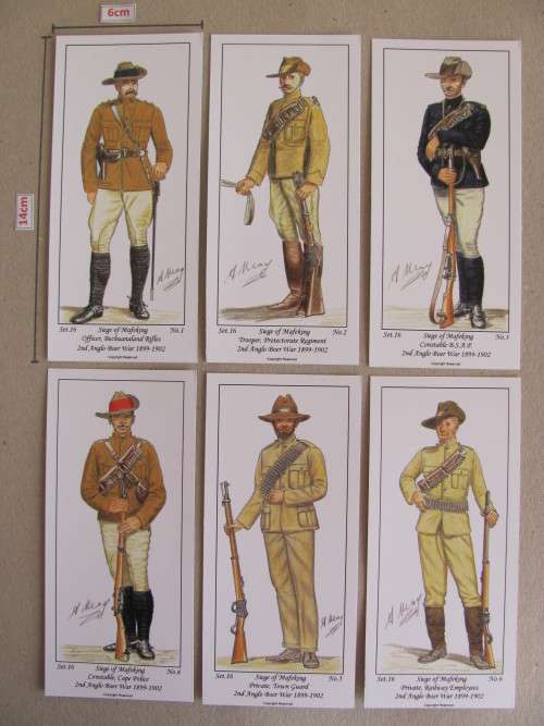 SMALL Andy May Uniform Cards of the 2nd Anglo Boer War - Set 16 Siege of Mafeking