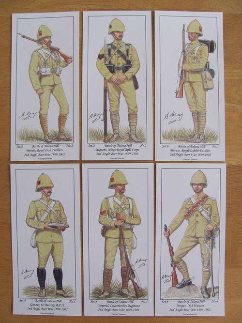 2nd Anglo Boer War Uniform Cards by Andy May - Set 8 Battle of Talana Hill (6 cards in the set)