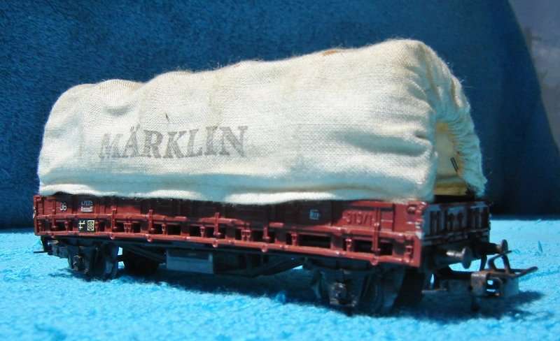 Marklin HO gauge Rare Flat Wagon with Canvas Cover
