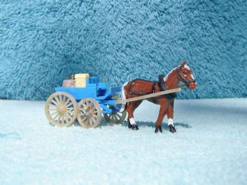 HO gauge Horse and Cart