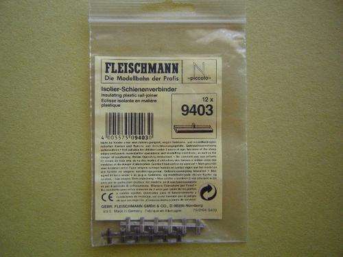 Fleischmann N gauge Insulating plastic rail joiners - 9403