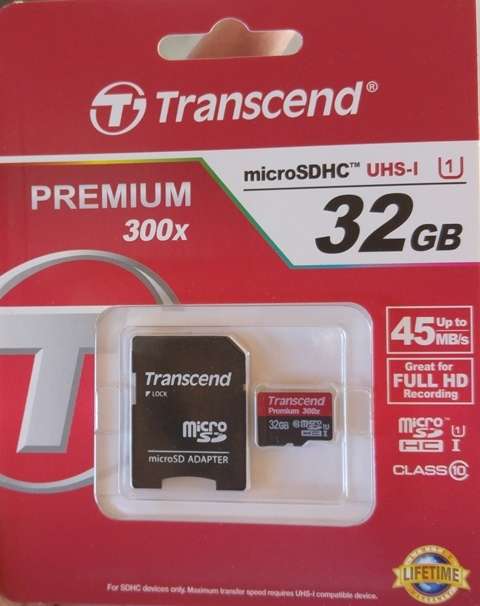 32 GB Transcend Micro SD CLASS 10
