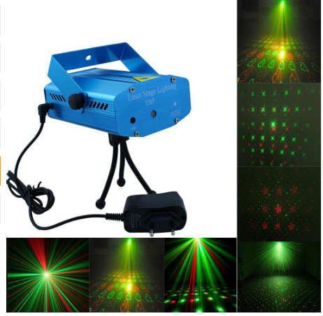 Portable Mini LED Laser Stage Lights Projector