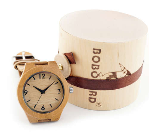 Stunning Bamboo Leather Watch