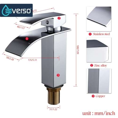 Waterfall Faucet Basin Mixer Tap