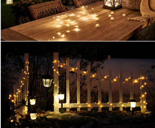 Led Solar Light Fairy Strip lamp 10m Outdoor Waterproof