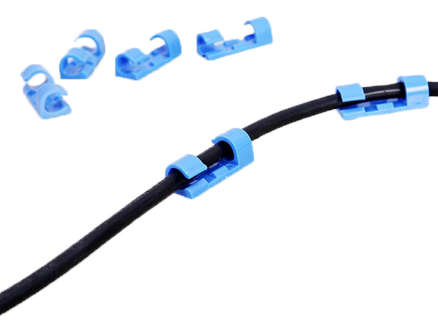 20pcs Self-adhesive Wire Retainer Clip Desktop Organizer