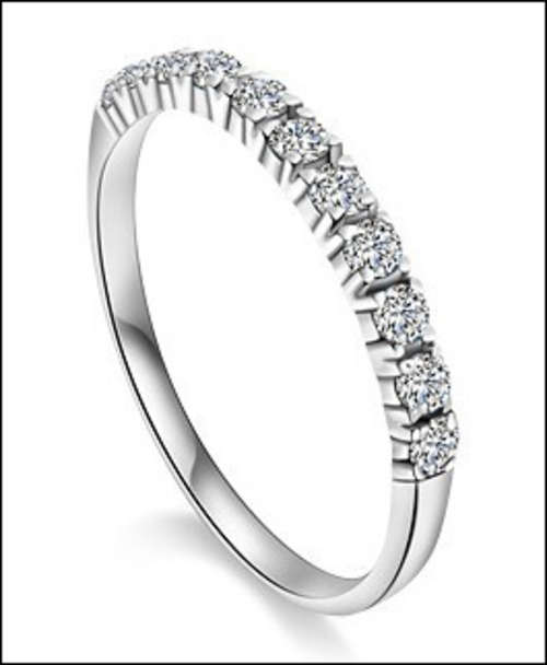 Sterling Silver Half Eternity Band