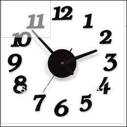 Quality acrylic crystal diy clock combination digital wall clock