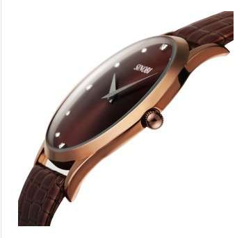 SINOBI Leather Strap Watch