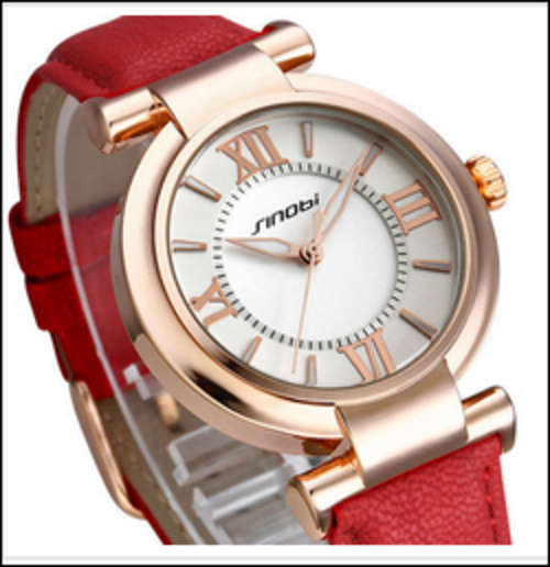 SINOBI Luxury Leather Strap Watch