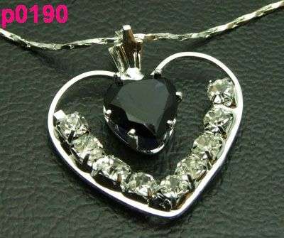 BLACK HEART NECKLACE (FREE EARRINGS)