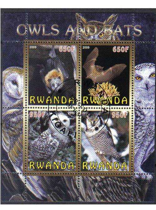 CINDERELLA SHEET - OWLS & BATS, CTO MS, Rwanda 2009