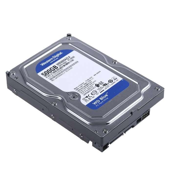 Western Digital Blue WD5000AZLX 500GB 7200 RPM 32MB Cache SATA 6.0Gb/s 3.5` Internal Hard Drive